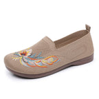 Damen Slip-On Schuhe mit floralem Stickdesign und rutschfester Sohle R&B