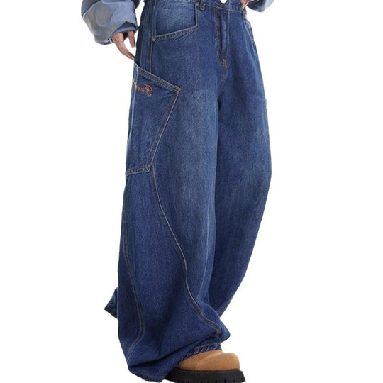 Damen Baggy-Jeans mit weitem Schnitt und praktischen Cargotaschen R&B