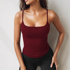 Damen Verstellbare Träger Rüschencamisole R&B