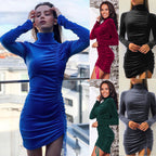 Frauen Samt Bodycon Kleid R&B