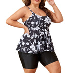 Damen Tankini-Set mit floralem Oberteil und Shorts R&B