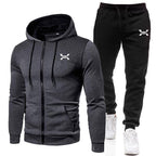 R&B Herren Sportanzug mit Reißverschluss-Hoodie und Jogginghose