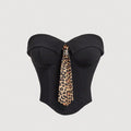 Damen Corsage mit modischem Tiermuster und tailliertem Schnitt R&B