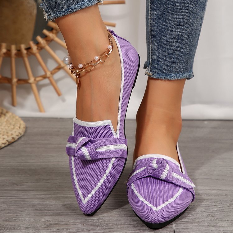 Damen Modische Ballerinas mit dekorativem Schleifen-Detail R&B