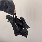 Damen elegante Slingpumps mit Schleife R&B