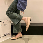 Damen elegante Ballerinas mit modischer Zierverzierung und schmaler Silhouette R&B