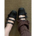 Damen Modische Ballerinas mit verstellbarem Riemchen und eleganten Nieten