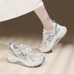 Damen modische Chunky Sneakers mit atmungsaktivem Obermaterial und stoßdämpfender Sohle R&B