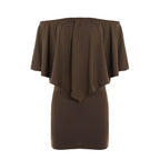 Damen Off-Shoulder Minikleid mit voluminösem Oberteil R&B