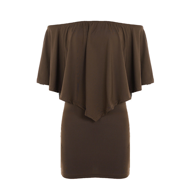 Damen Off-Shoulder Minikleid mit voluminösem Oberteil R&B