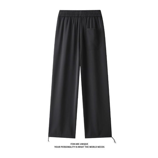 Damen Weitgeschnittene Freizeithose mit elastischem Bund und verstellbarem Kordelzug R&B
