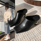 Damen Elegante Mules mit modischem Kugelabsatz R&B