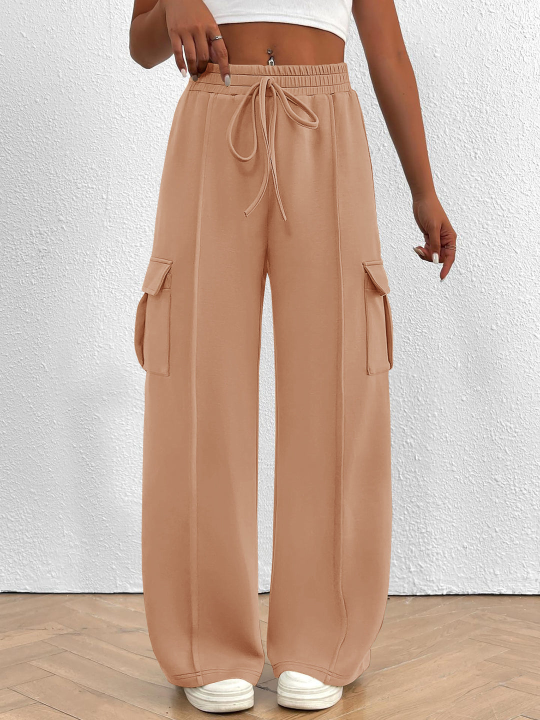 Damen Cargo-Hose mit weitem Schnitt und elastischem Bund R&B