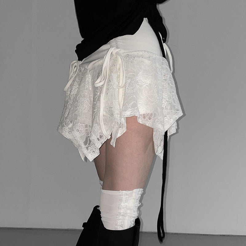 Damen Spitzenrock mit anpassbarem Bund R&B