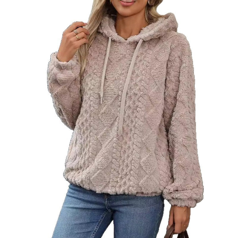 Damen Kuscheliger Hoodie im besonderen Strickdesign R&B