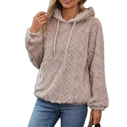 Damen Kuscheliger Hoodie im besonderen Strickdesign R&B