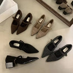 Damen elegante Ballerina-Schuhe mit modischem Riemchen und komfortabler Innensohle R&B