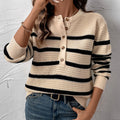 Damen Strickpullover mit Knopfleiste R&B