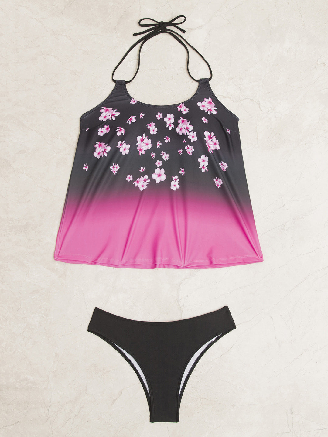 Damen Tankini-Set mit modischem Muster und lässigem Schnitt R&B