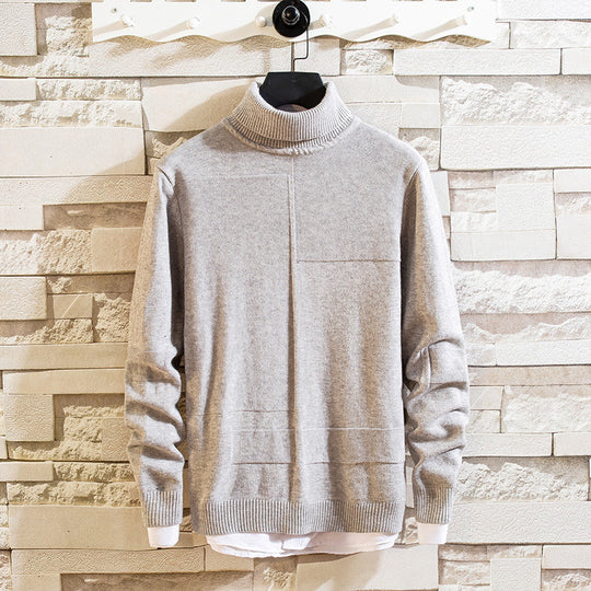 Damen Pullover mit hohem Kragen und Taschen R&B