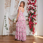 Damen Verspieltes Maxikleid mit Rüschen und floralem Druck R&B