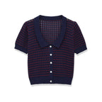 Damen Kurzarm Pullover mit strukturiertem GewR&Be R&B