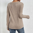 Damen Langarmshirt mit elegantem Spitzenkragen R&B