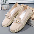 Damen Slip-On Freizeit-Schuhe mit modischem Ketten-Design R&B
