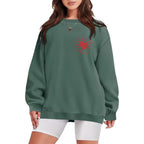 Damen Sweatshirt mit lässigem Herzmotiv und übergroßem Schnitt