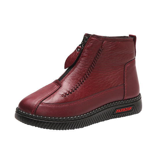 Damen modische Stiefel mit seitlichem Reißverschluss und bequemer Sohle R&B