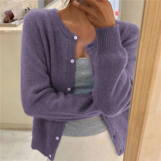 Damen kuschelige Strickjacke R&B