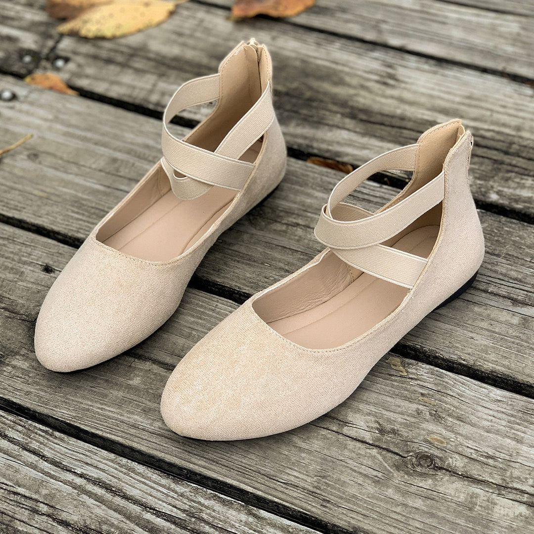 Damen Bequeme Ballerinas mit modischem Riemchen-Design R&B