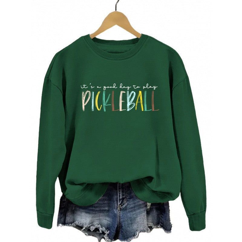 Damen lässiger Sweatshirt mit buntem Picklall-Druck