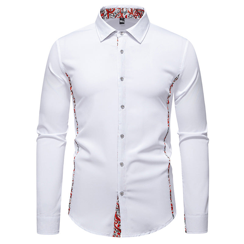 Herren Elegantes Hemd mit kreativem Floral-Muster und modernen Akzenten R&B