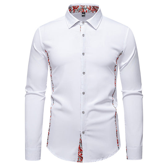 Herren Elegantes Hemd mit kreativem Floral-Muster und modernen Akzenten R&B
