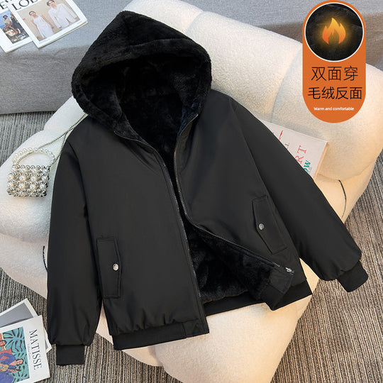 Damen Fleecegefütterte Kapuzenjacke mit Wendeoption R&B