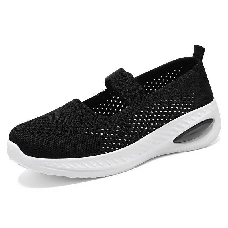 Damen Slip-On Sport Sneakers mit elastischem Riemen und atmungsaktivem Obermaterial R&B