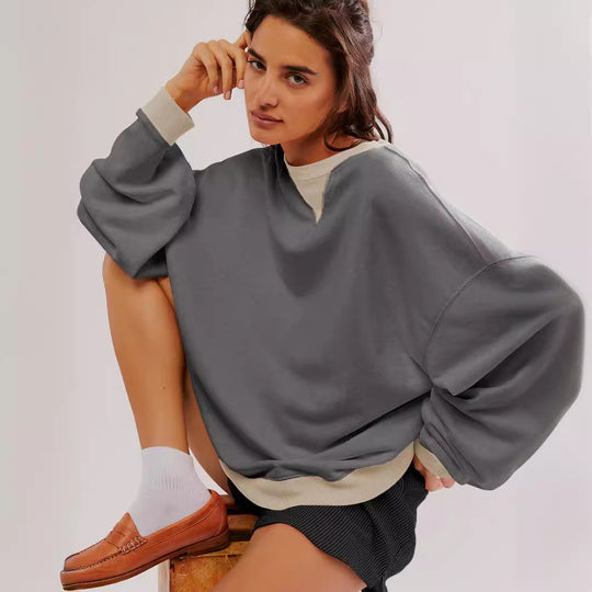 Damen Oversized Sweatshirt mit modernem Design und weichem Material R&B