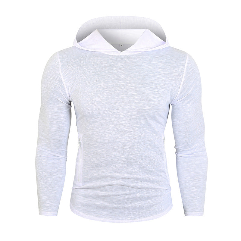 Herren Sportlicher Kapuzenpullover mit funktionalen Reißverschlusstaschen R&B