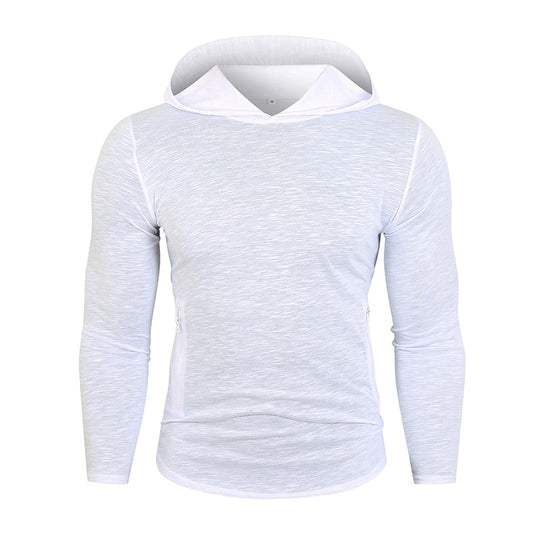 Herren Sportlicher Kapuzenpullover mit funktionalen Reißverschlusstaschen R&B