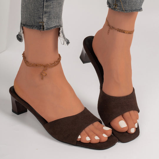 Damen elegante Sling-Pantoletten mit modischem Riemendesign R&B