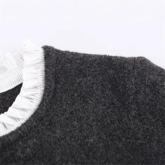 Damen Kurzjacke mit Rüschen und Knopfdetails R&B