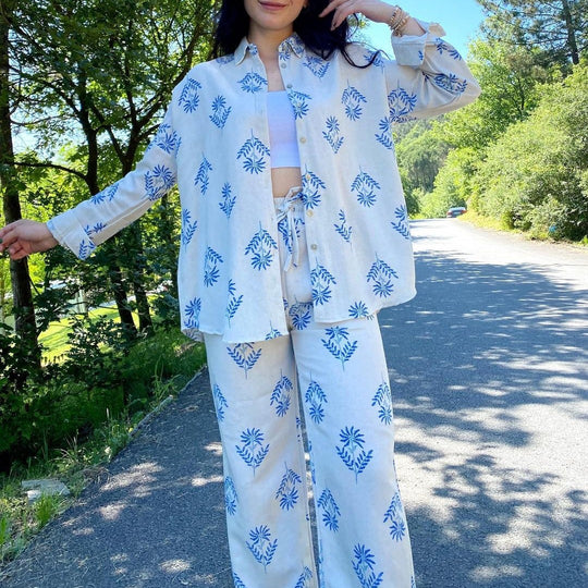 Damen Lässiges Sommer-Set mit floralem Print und lockerem Schnitt R&B