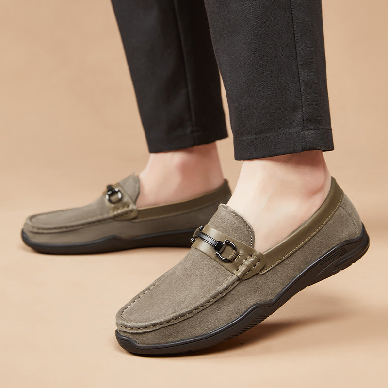 Herren Elegante Mokassins mit hochwertigem Wildleder und dezenter Schnalle R&B
