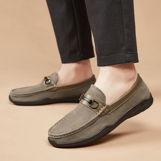 Herren Elegante Mokassins mit hochwertigem Wildleder und dezenter Schnalle R&B
