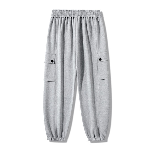 Damen bequeme Cargo-Hose mit tiefen Seitentaschen und elastischem Bund Hedi-Mode