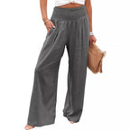 Damen weiter Sommerhose mit elastischem Bund R&B