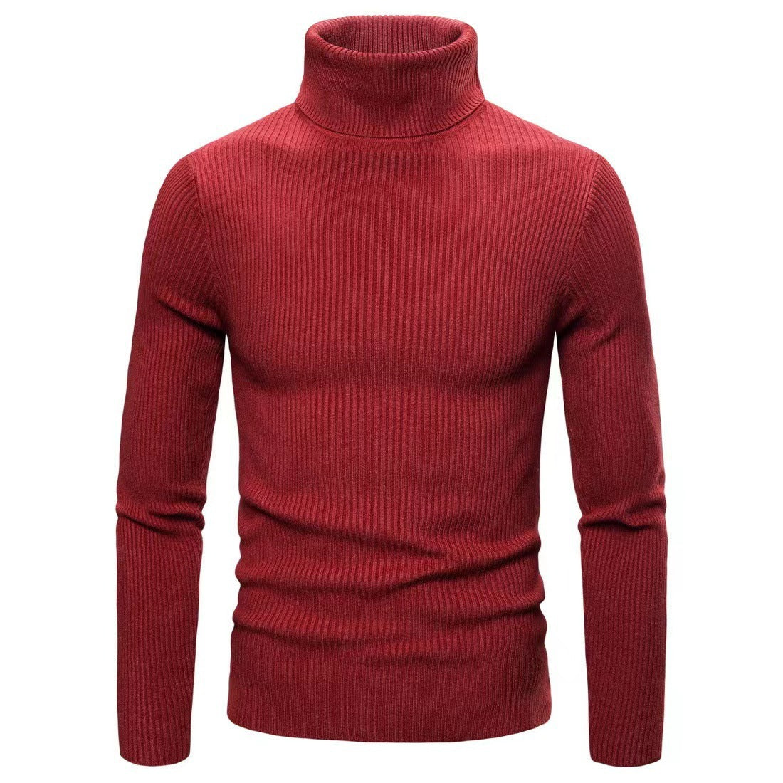 Herren Hochwertiger Rollkragenpullover aus feiner Rippstruktur R&B