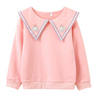 Damen Sweatshirt mit auffälligem Kragen R&B