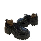 Damen Elegante und bequeme Schnürschuhe mit dickem Plateau und Innenfutter R&B